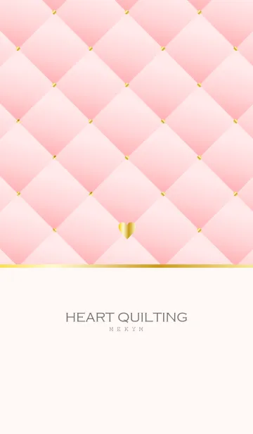 [LINE着せ替え] HEART QUILTING -PINK- 6の画像1