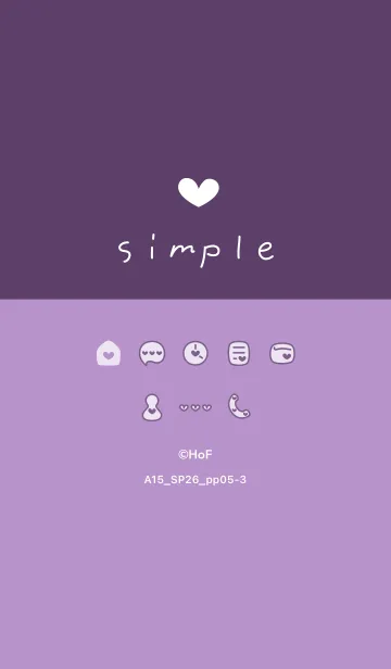 [LINE着せ替え] A15.26_パープル5-3の画像1