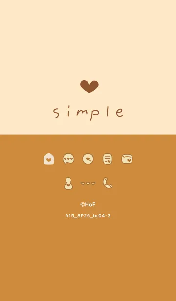 [LINE着せ替え] A15.26_ブラウン4-3の画像1