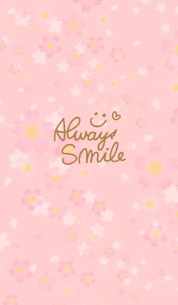 [LINE着せ替え] スマイル桜-ピンク3-の画像1