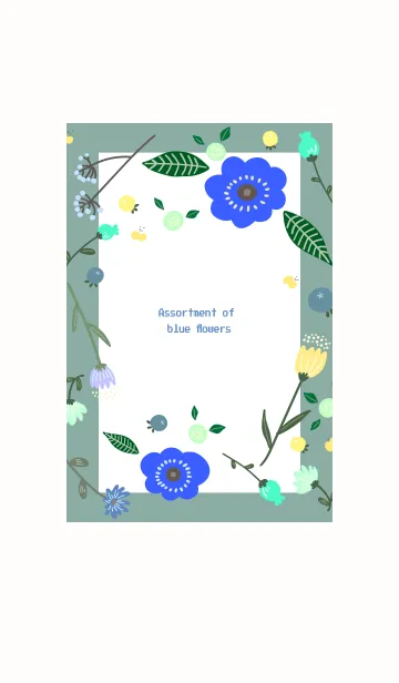 [LINE着せ替え] Frame of blue flowersの画像1