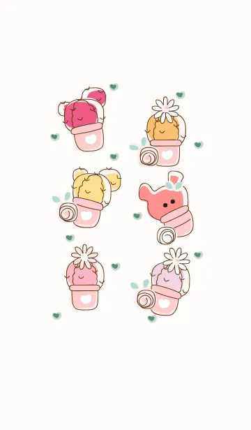 [LINE着せ替え] Lovely cactus (Colorful ver) 4の画像1