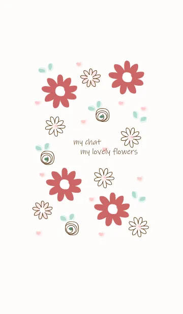 [LINE着せ替え] Brown flowers 4の画像1