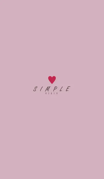 [LINE着せ替え] -DUSKY PINK BROWN SIMPLE HEART- 41の画像1