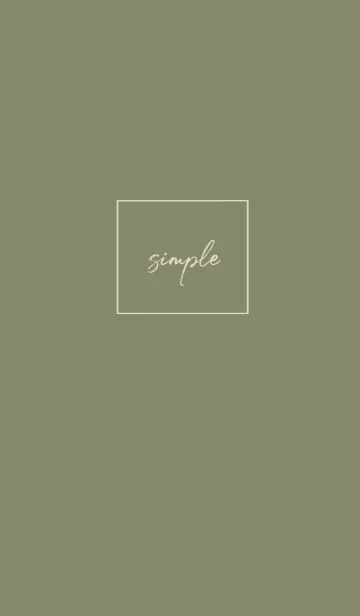 [LINE着せ替え] simple cursive -khaki-の画像1