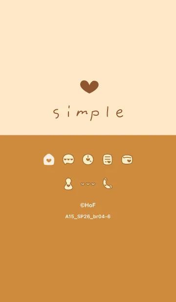 [LINE着せ替え] A15.26_ブラウン4-6の画像1