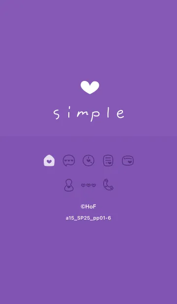 [LINE着せ替え] a15.25_パープル1-6の画像1