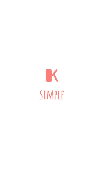 シンプルイニシャル-K＊ナチュラルレッドの着せ替えメイン画像