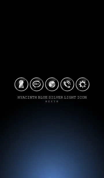 [LINE着せ替え] SILVER LIGHT ICON THEME -Hyacinth Blue-の画像1