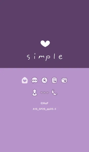 [LINE着せ替え] A16.26_パープル5-3の画像1