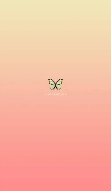 [LINE着せ替え] SIMPLE BUTTERFLY - 黄色 / オレンジ -の画像1