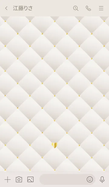 [LINE着せ替え] HEART QUILTING -PINK BEIGE- 7の画像3