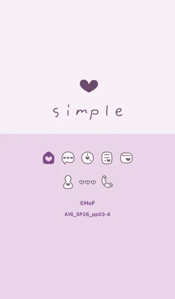 [LINE着せ替え] A16.26_パープル3-6の画像1