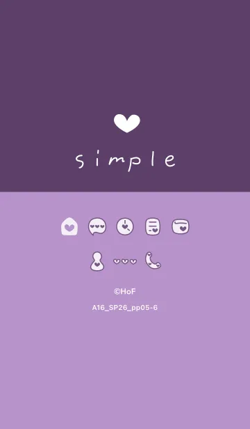 [LINE着せ替え] A16.26_パープル5-6の画像1