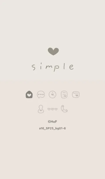 [LINE着せ替え] a16.25_ベージュ1-6の画像1