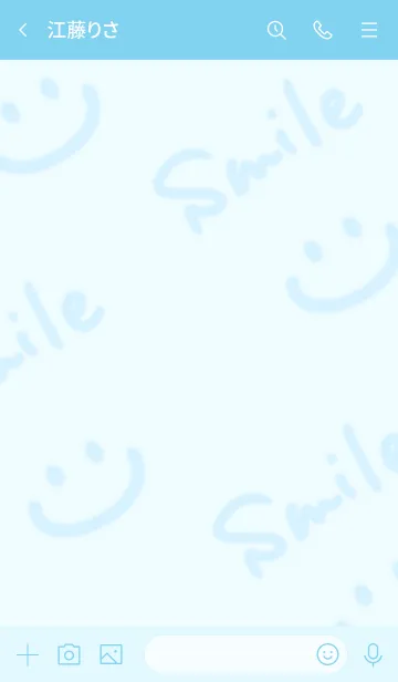 [LINE着せ替え] スマイルな日々-スカイブルーの画像3