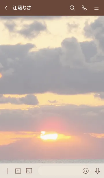 [LINE着せ替え] 海と空の対照が雲と太陽による自然の芸術！の画像3