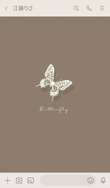 [LINE着せ替え] ～蝶～Vol.4 ブラウンの画像3