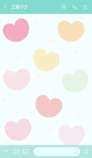 [LINE着せ替え] Heart Heart Heart 3 :)の画像3