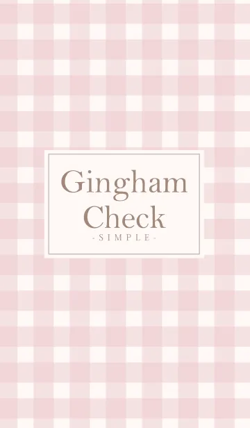 [LINE着せ替え] Gingham Check Natural Pink 22 -MEKYM-の画像1