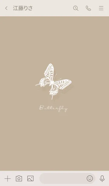 [LINE着せ替え] ～蝶～Vol.8 ベージュの画像3