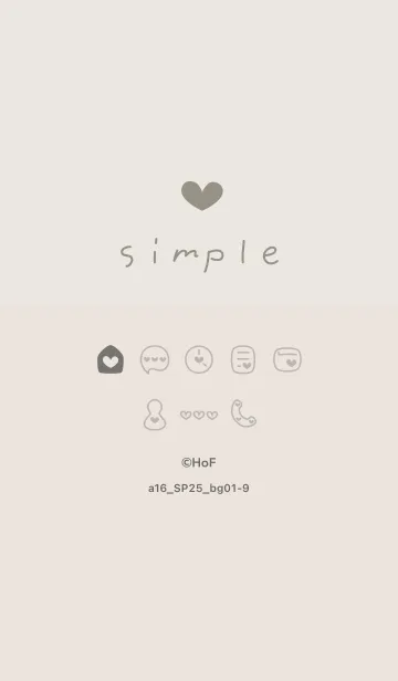 [LINE着せ替え] a16.25_ベージュ1-9の画像1