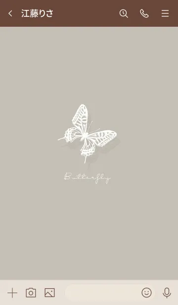 [LINE着せ替え] ～蝶～Vol.13 ブラウンの画像3
