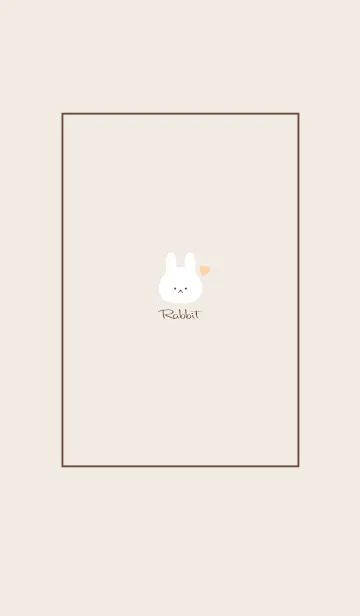 [LINE着せ替え] うさぎ -くすみベージュ- 43の画像1