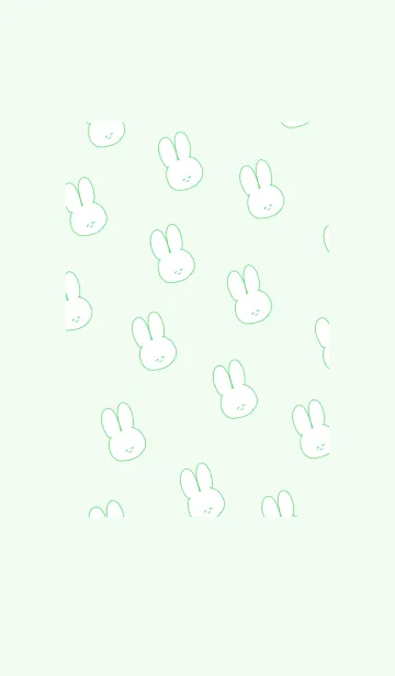 [LINE着せ替え] うさぎを量産ミニ♡緑/グリーンの画像1