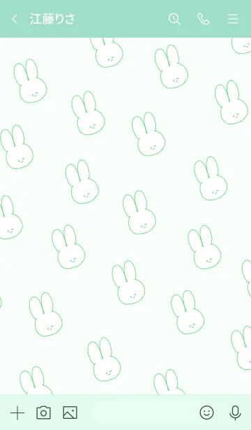 [LINE着せ替え] うさぎを量産ミニ♡緑/グリーンの画像3