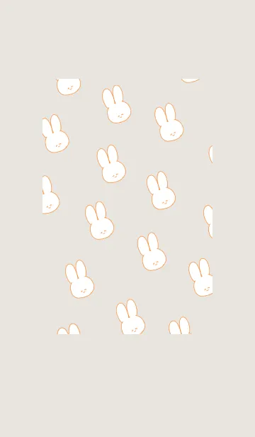 [LINE着せ替え] うさぎを量産ミニ♡オレンジ色/ベージュの画像1