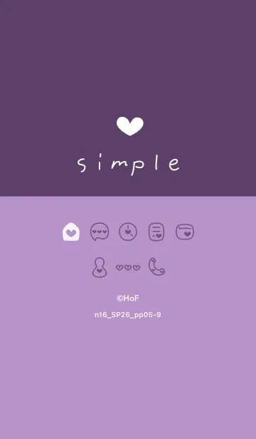 [LINE着せ替え] n16.26_パープル5-9の画像1