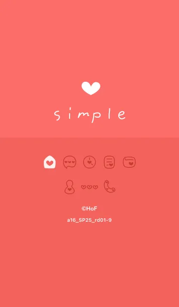 [LINE着せ替え] a16.25_レッド1-9の画像1