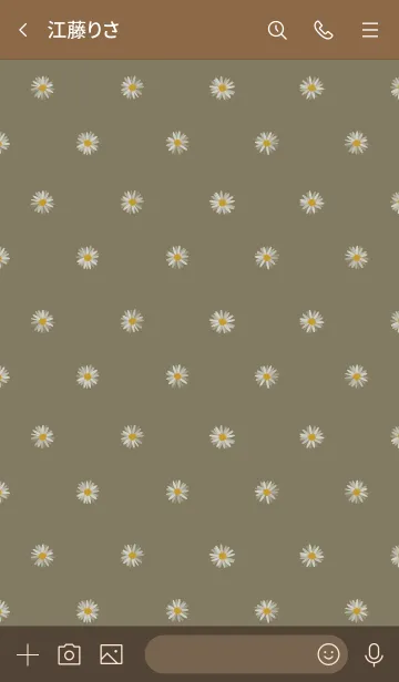 [LINE着せ替え] SIMPLE FLOWER - デイジー / やまばと色 -の画像3
