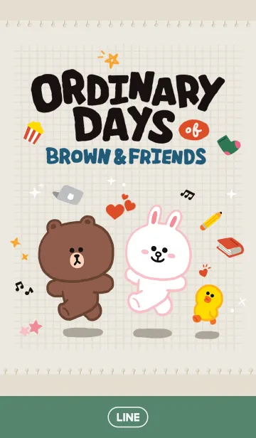 [LINE着せ替え] BROWN ORDINARY DAYSの画像1