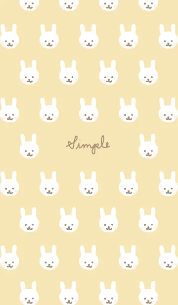 [LINE着せ替え] うさちゃん たくさん イエロー5の画像1