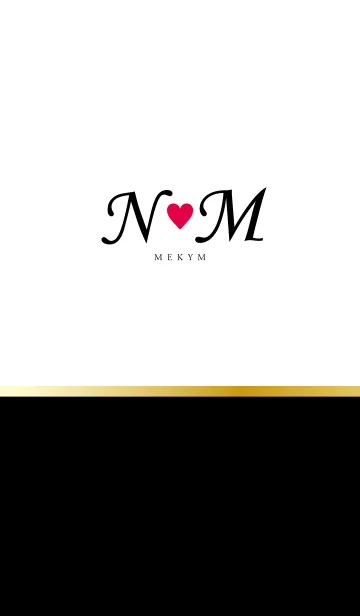 [LINE着せ替え] Love Initial N&M イニシャル 2の画像1