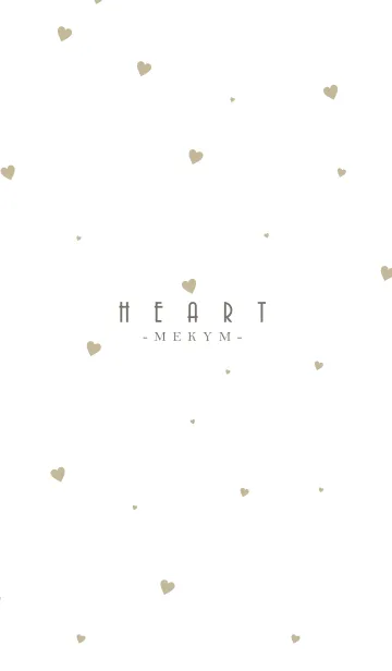 [LINE着せ替え] HEART Beige -MEKYM- 26の画像1