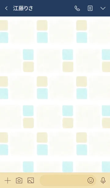 [LINE着せ替え] 水彩四角爽やかカラー7の画像3