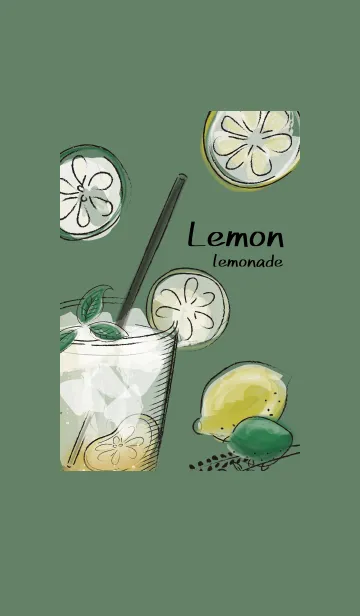 [LINE着せ替え] レモンとレモネード♪Vol.1 グリーンの画像1