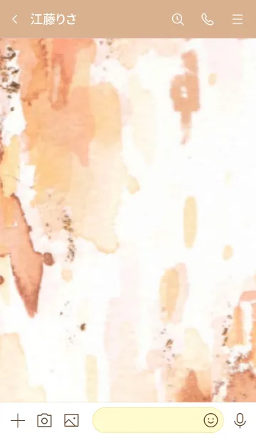 [LINE着せ替え] ブラウン×イエローの画像3