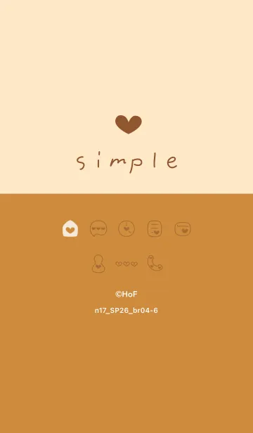 [LINE着せ替え] n17.26_ブラウン4-6の画像1