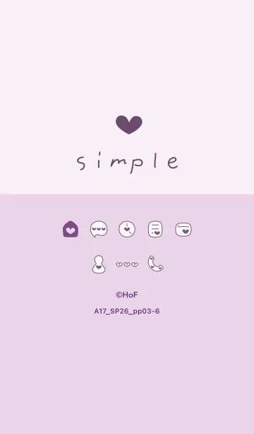 [LINE着せ替え] A17.26_パープル3-6の画像1