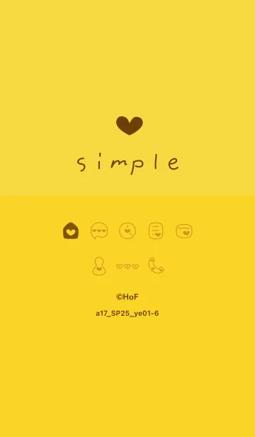 [LINE着せ替え] a17.25_イエロー1-6の画像1