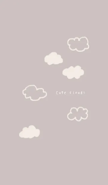 [LINE着せ替え] Cute clouds - Gray -の画像1