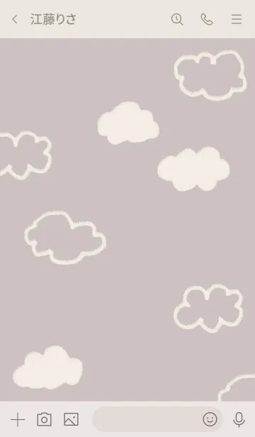 [LINE着せ替え] Cute clouds - Gray -の画像3