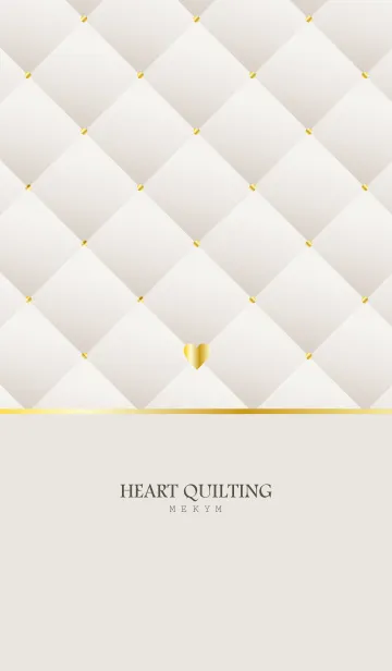 [LINE着せ替え] HEART QUILTING -PINK BEIGE- 8の画像1