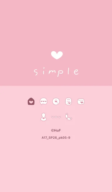 [LINE着せ替え] A17.26_ピンク5-9の画像1