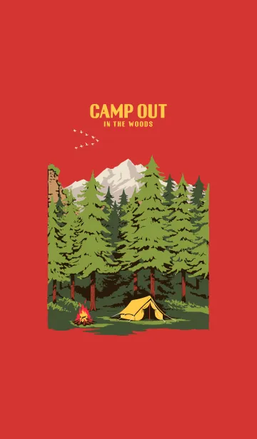 [LINE着せ替え] キャンプアウト ～森の中～ レッドの画像1