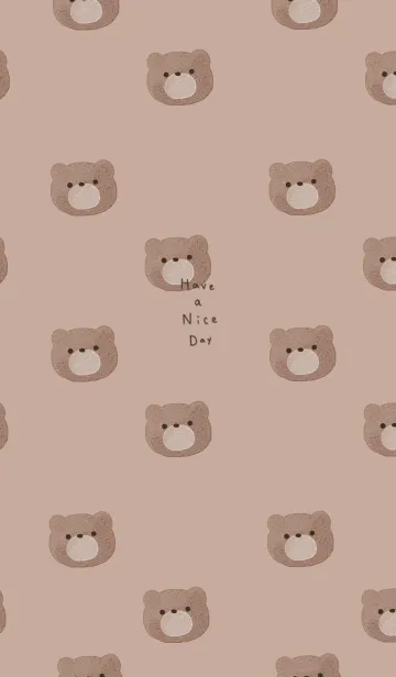 [LINE着せ替え] 水彩クマだらけとベージュ。の画像1